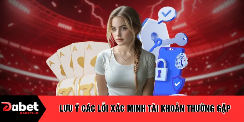 Lưu ý các lỗi xác minh tài khoản thường gặp
